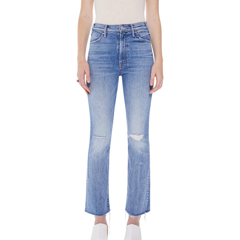 MOTHER Denim The Hustler Ankle Fray in Crashing Hard size 28
